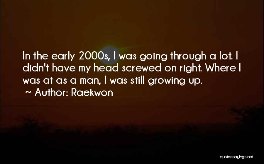 Raekwon Quotes: In The Early 2000s, I Was Going Through A Lot. I Didn't Have My Head Screwed On Right. Where I