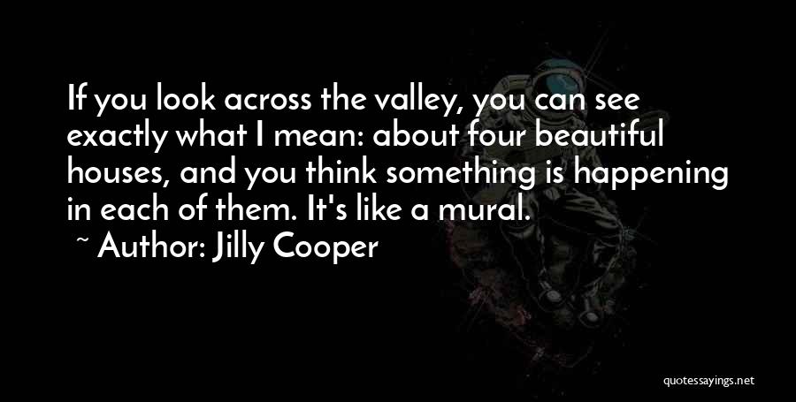 Jilly Cooper Quotes: If You Look Across The Valley, You Can See Exactly What I Mean: About Four Beautiful Houses, And You Think