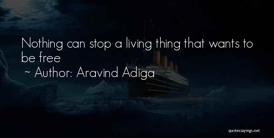 Aravind Adiga Quotes: Nothing Can Stop A Living Thing That Wants To Be Free