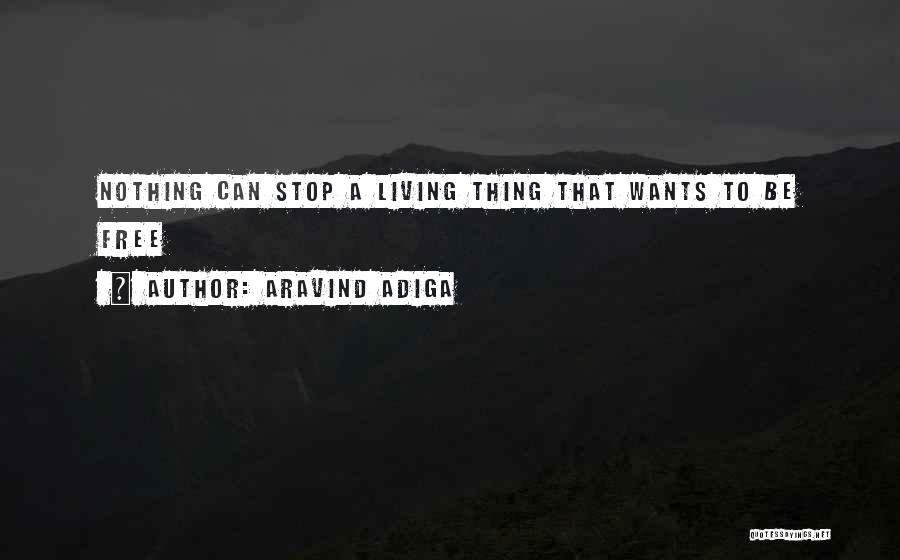 Aravind Adiga Quotes: Nothing Can Stop A Living Thing That Wants To Be Free