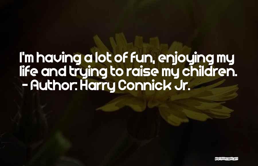 Harry Connick Jr. Quotes: I'm Having A Lot Of Fun, Enjoying My Life And Trying To Raise My Children.