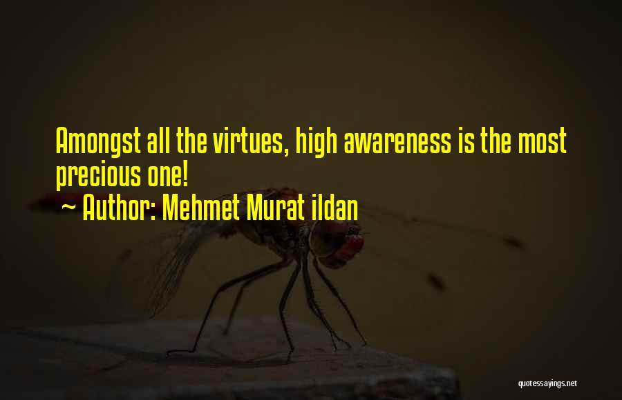 Mehmet Murat Ildan Quotes: Amongst All The Virtues, High Awareness Is The Most Precious One!