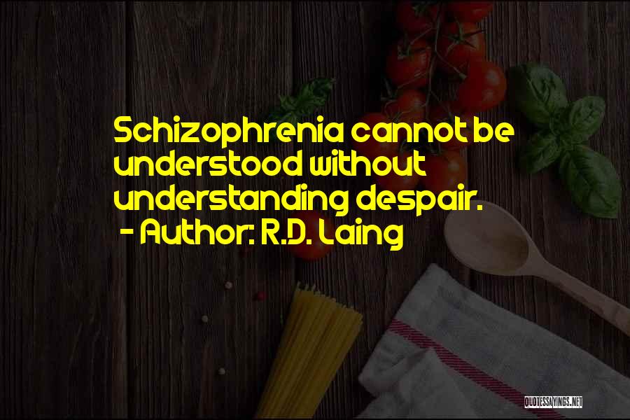 R.D. Laing Quotes: Schizophrenia Cannot Be Understood Without Understanding Despair.