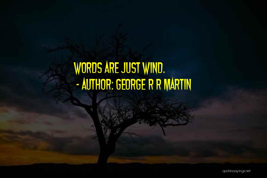 George R R Martin Quotes: Words Are Just Wind.