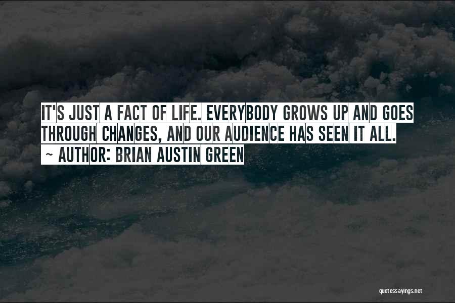 Brian Austin Green Quotes: It's Just A Fact Of Life. Everybody Grows Up And Goes Through Changes, And Our Audience Has Seen It All.