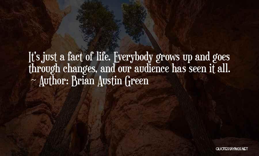 Brian Austin Green Quotes: It's Just A Fact Of Life. Everybody Grows Up And Goes Through Changes, And Our Audience Has Seen It All.