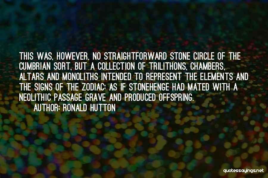 Ronald Hutton Quotes: This Was, However, No Straightforward Stone Circle Of The Cumbrian Sort, But A Collection Of Trilithons, Chambers, Altars And Monoliths