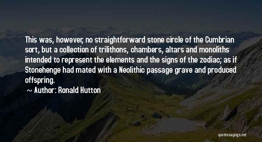 Ronald Hutton Quotes: This Was, However, No Straightforward Stone Circle Of The Cumbrian Sort, But A Collection Of Trilithons, Chambers, Altars And Monoliths