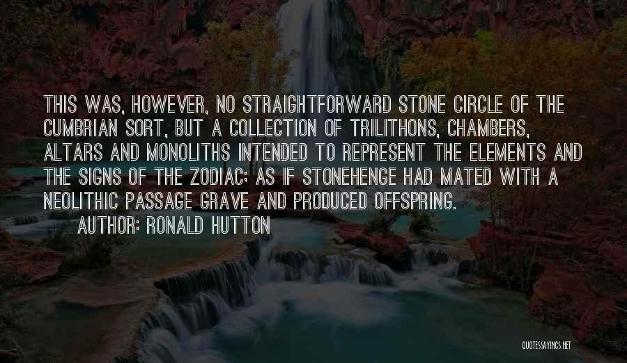 Ronald Hutton Quotes: This Was, However, No Straightforward Stone Circle Of The Cumbrian Sort, But A Collection Of Trilithons, Chambers, Altars And Monoliths