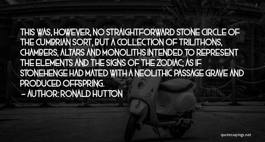 Ronald Hutton Quotes: This Was, However, No Straightforward Stone Circle Of The Cumbrian Sort, But A Collection Of Trilithons, Chambers, Altars And Monoliths