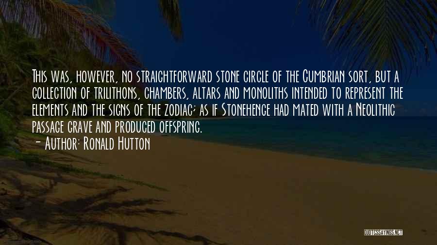 Ronald Hutton Quotes: This Was, However, No Straightforward Stone Circle Of The Cumbrian Sort, But A Collection Of Trilithons, Chambers, Altars And Monoliths