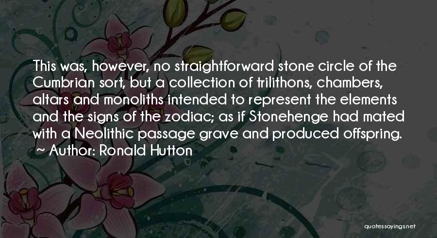 Ronald Hutton Quotes: This Was, However, No Straightforward Stone Circle Of The Cumbrian Sort, But A Collection Of Trilithons, Chambers, Altars And Monoliths