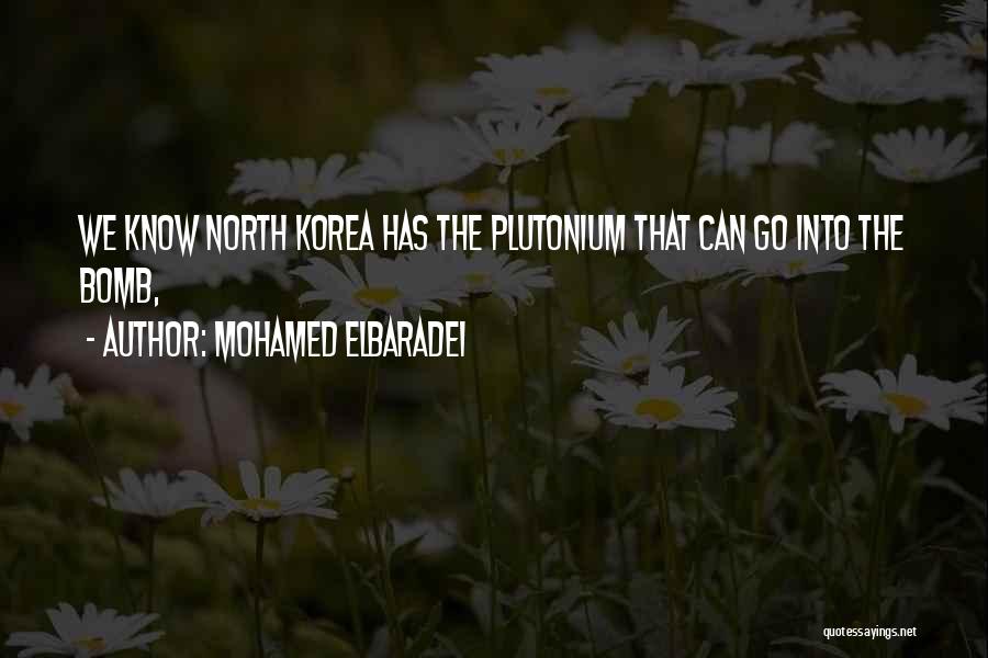 Mohamed ElBaradei Quotes: We Know North Korea Has The Plutonium That Can Go Into The Bomb,