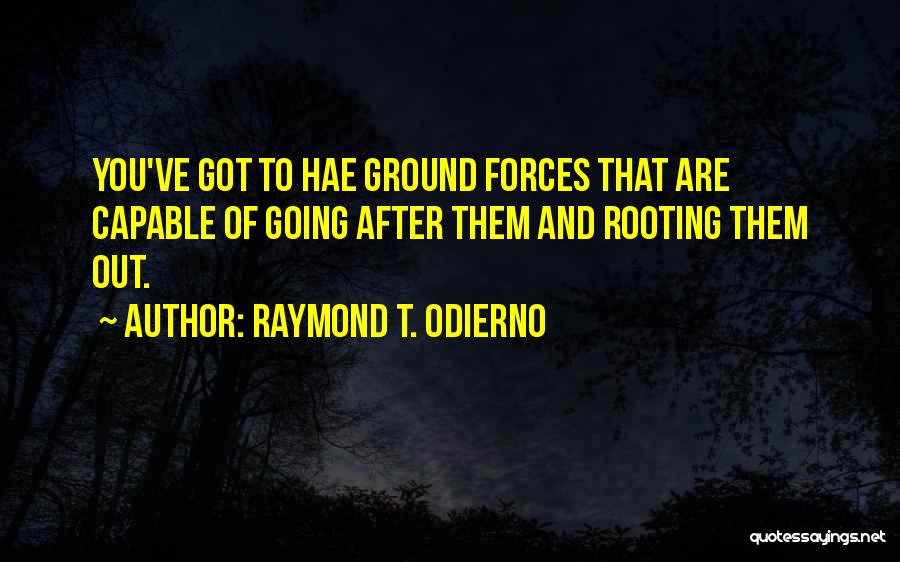 Raymond T. Odierno Quotes: You've Got To Hae Ground Forces That Are Capable Of Going After Them And Rooting Them Out.