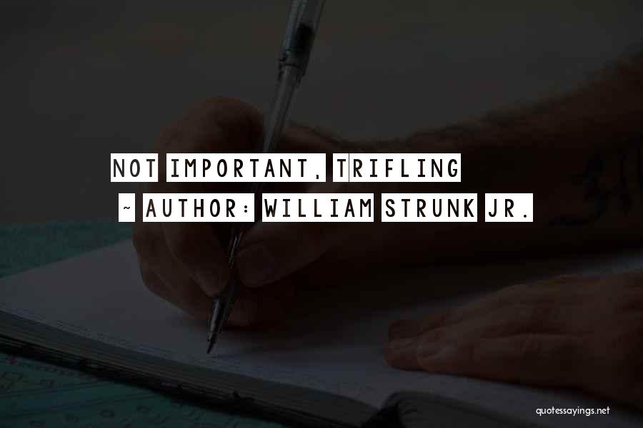 William Strunk Jr. Quotes: Not Important, Trifling