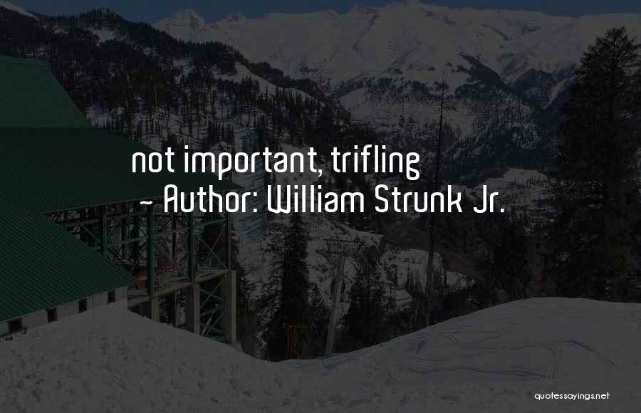 William Strunk Jr. Quotes: Not Important, Trifling