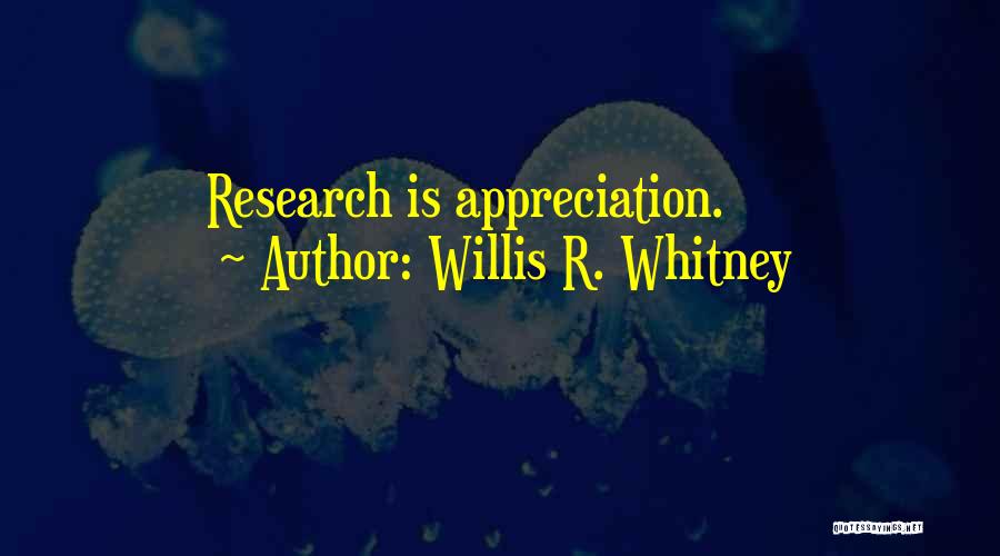 Willis R. Whitney Quotes: Research Is Appreciation.