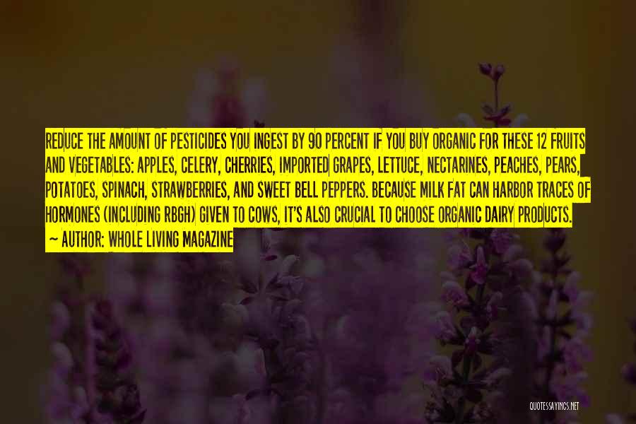 Whole Living Magazine Quotes: Reduce The Amount Of Pesticides You Ingest By 90 Percent If You Buy Organic For These 12 Fruits And Vegetables: