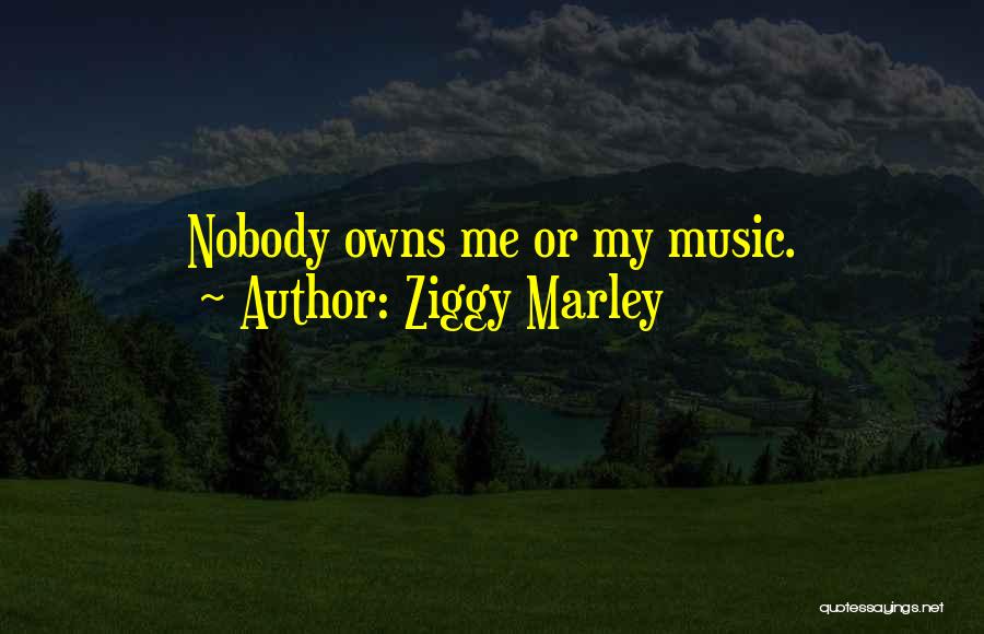 Ziggy Marley Quotes: Nobody Owns Me Or My Music.