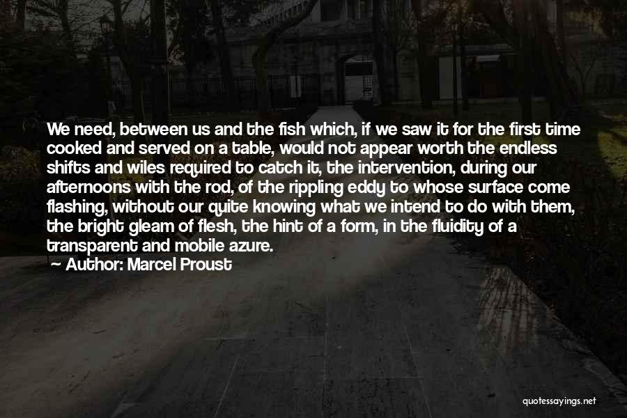 Marcel Proust Quotes: We Need, Between Us And The Fish Which, If We Saw It For The First Time Cooked And Served On