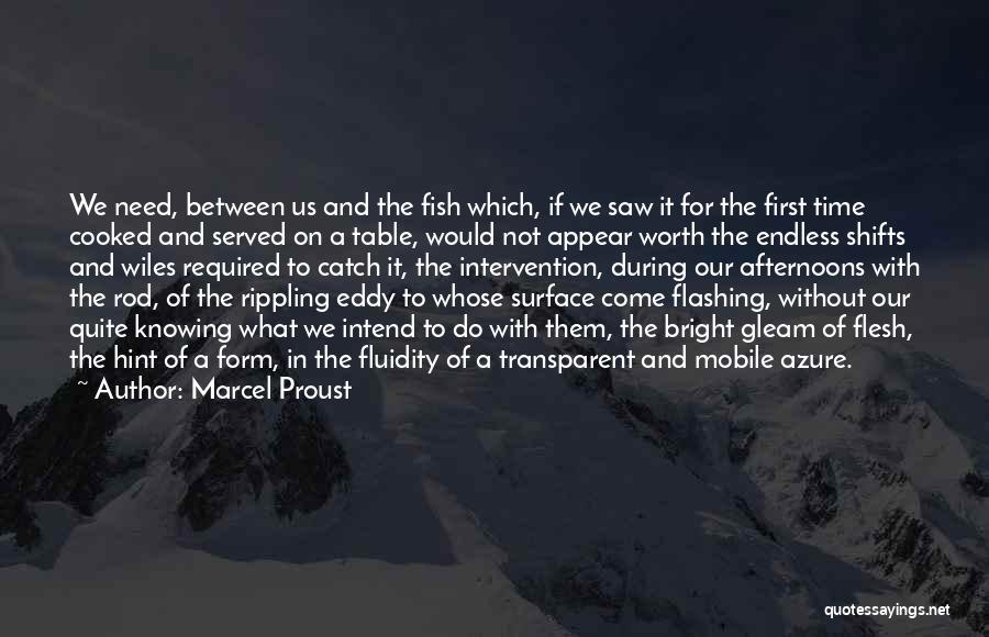 Marcel Proust Quotes: We Need, Between Us And The Fish Which, If We Saw It For The First Time Cooked And Served On