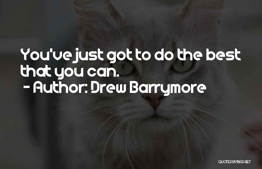 Drew Barrymore Quotes: You've Just Got To Do The Best That You Can.