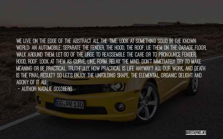 Natalie Goldberg Quotes: We Live On The Edge Of The Abstract All The Time. Look At Something Solid In The Known World: An