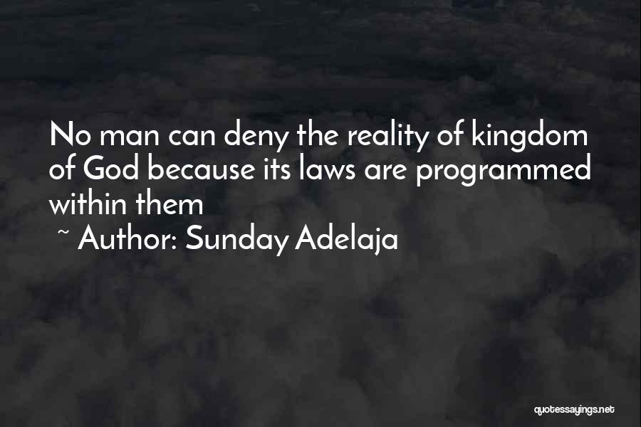 Sunday Adelaja Quotes: No Man Can Deny The Reality Of Kingdom Of God Because Its Laws Are Programmed Within Them