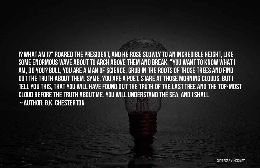 G.K. Chesterton Quotes: I? What Am I? Roared The President, And He Rose Slowly To An Incredible Height, Like Some Enormous Wave About