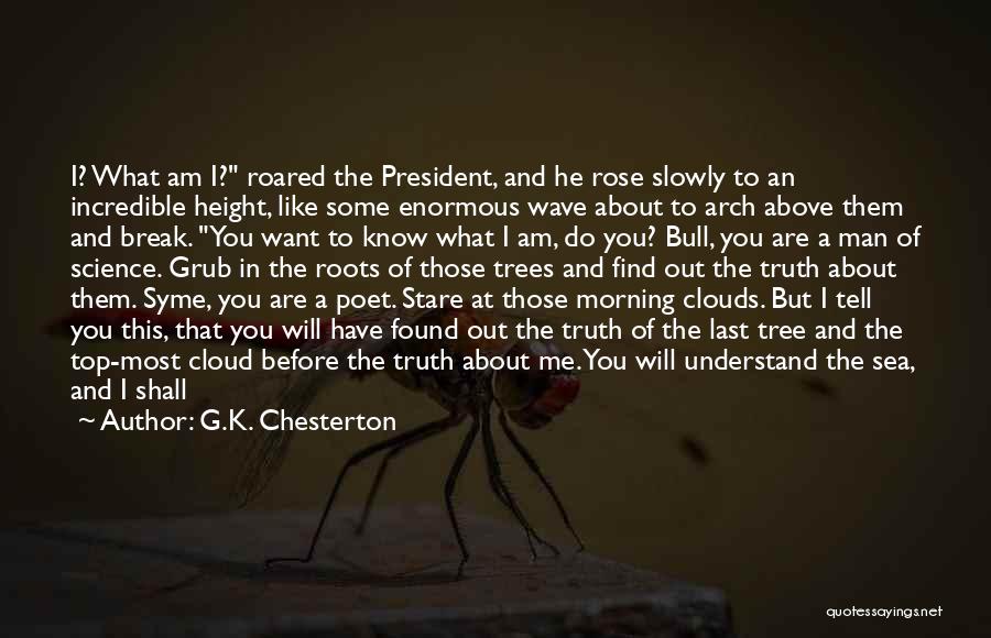 G.K. Chesterton Quotes: I? What Am I? Roared The President, And He Rose Slowly To An Incredible Height, Like Some Enormous Wave About