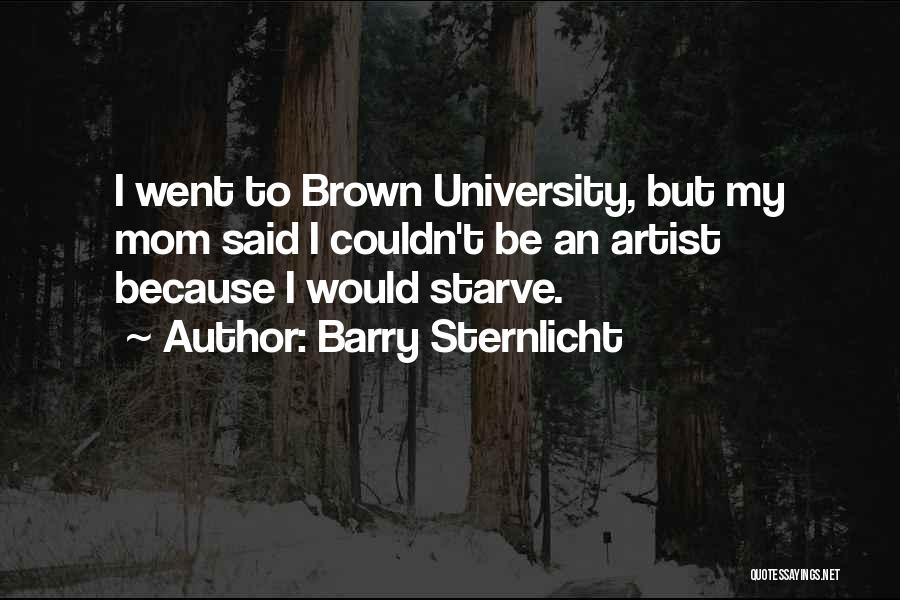 Barry Sternlicht Quotes: I Went To Brown University, But My Mom Said I Couldn't Be An Artist Because I Would Starve.