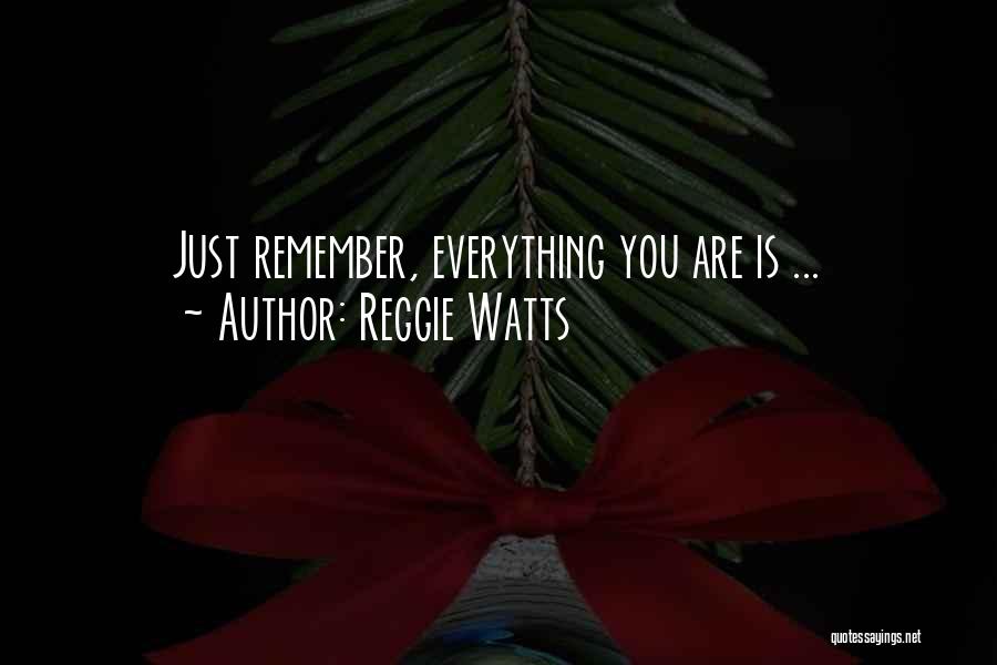 Reggie Watts Quotes: Just Remember, Everything You Are Is ...