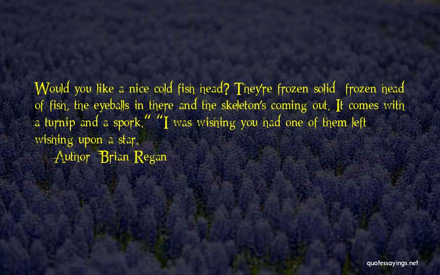 Brian Regan Quotes: Would You Like A Nice Cold Fish Head? They're Frozen Solid: Frozen Head Of Fish, The Eyeballs In There And