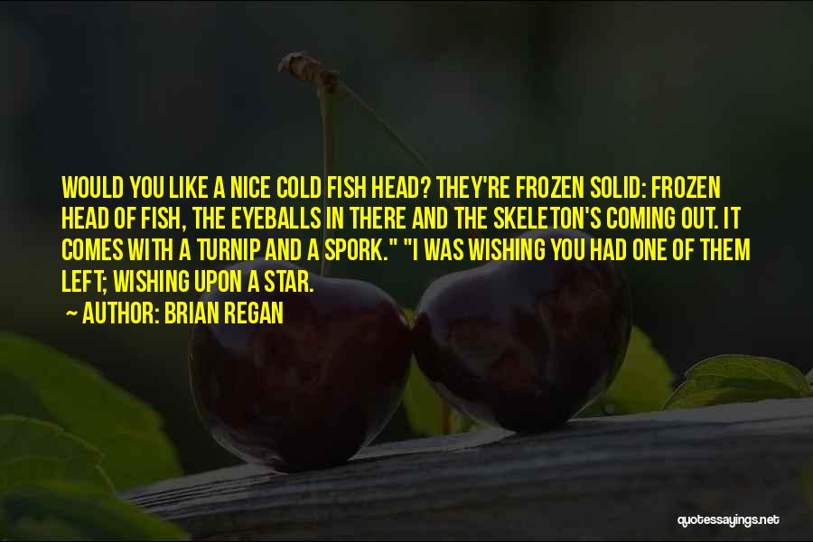 Brian Regan Quotes: Would You Like A Nice Cold Fish Head? They're Frozen Solid: Frozen Head Of Fish, The Eyeballs In There And