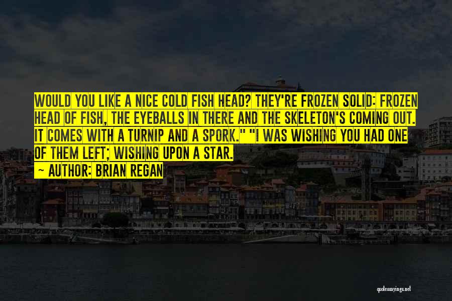 Brian Regan Quotes: Would You Like A Nice Cold Fish Head? They're Frozen Solid: Frozen Head Of Fish, The Eyeballs In There And