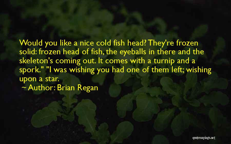 Brian Regan Quotes: Would You Like A Nice Cold Fish Head? They're Frozen Solid: Frozen Head Of Fish, The Eyeballs In There And