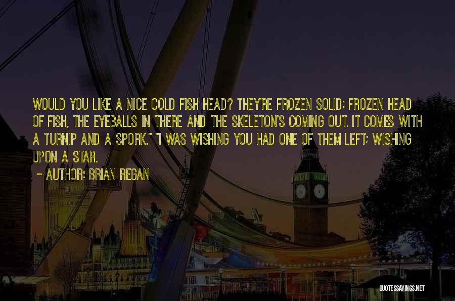 Brian Regan Quotes: Would You Like A Nice Cold Fish Head? They're Frozen Solid: Frozen Head Of Fish, The Eyeballs In There And
