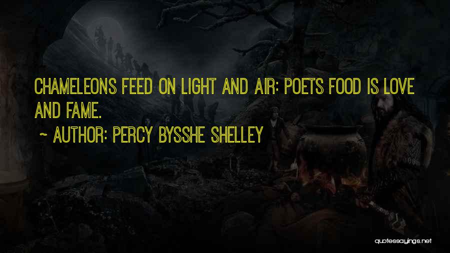 Percy Bysshe Shelley Quotes: Chameleons Feed On Light And Air: Poets Food Is Love And Fame.