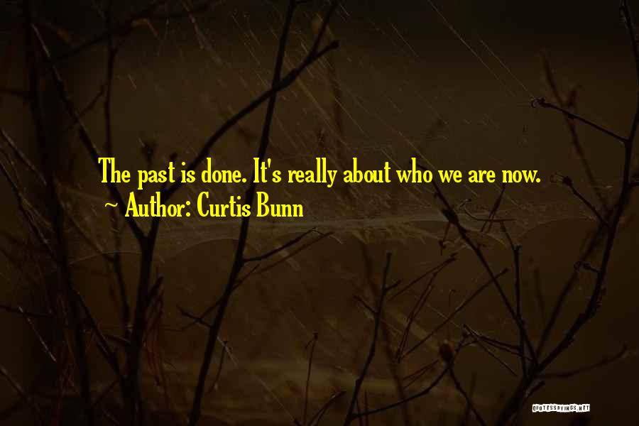 Curtis Bunn Quotes: The Past Is Done. It's Really About Who We Are Now.