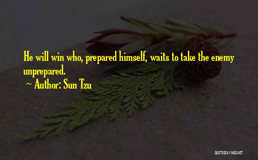 Sun Tzu Quotes: He Will Win Who, Prepared Himself, Waits To Take The Enemy Unprepared.