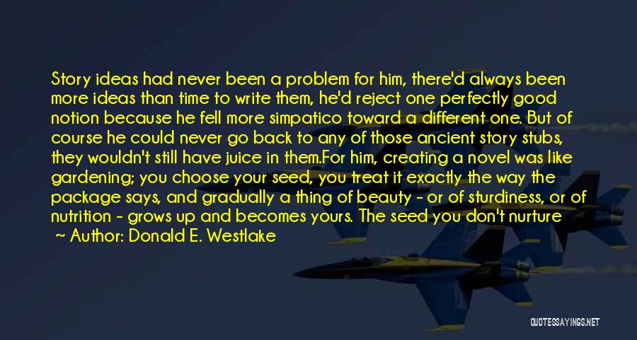 Donald E. Westlake Quotes: Story Ideas Had Never Been A Problem For Him, There'd Always Been More Ideas Than Time To Write Them, He'd