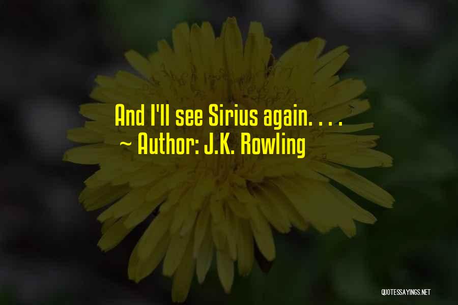 J.K. Rowling Quotes: And I'll See Sirius Again. . . .