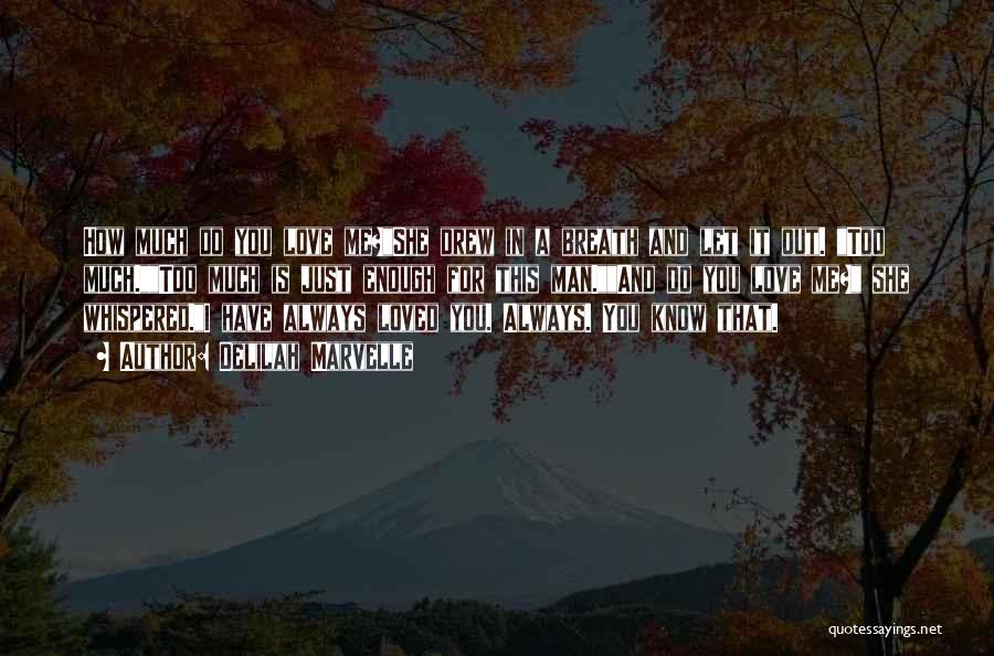 Delilah Marvelle Quotes: How Much Do You Love Me?she Drew In A Breath And Let It Out. Too Much.too Much Is Just Enough