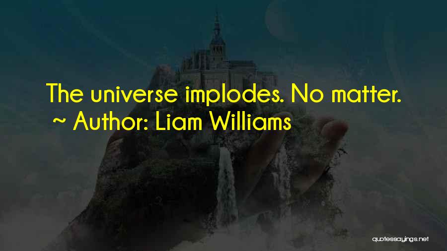 Liam Williams Quotes: The Universe Implodes. No Matter.