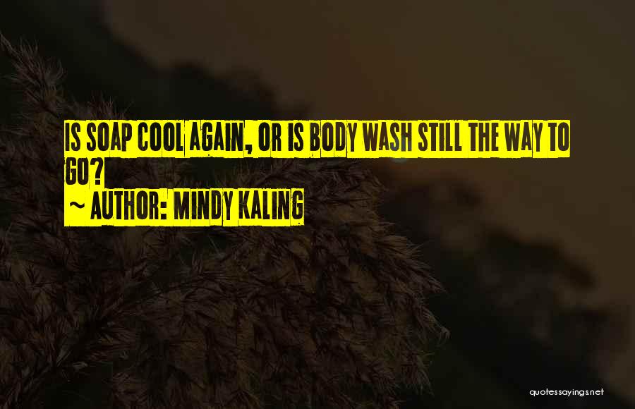 Mindy Kaling Quotes: Is Soap Cool Again, Or Is Body Wash Still The Way To Go?