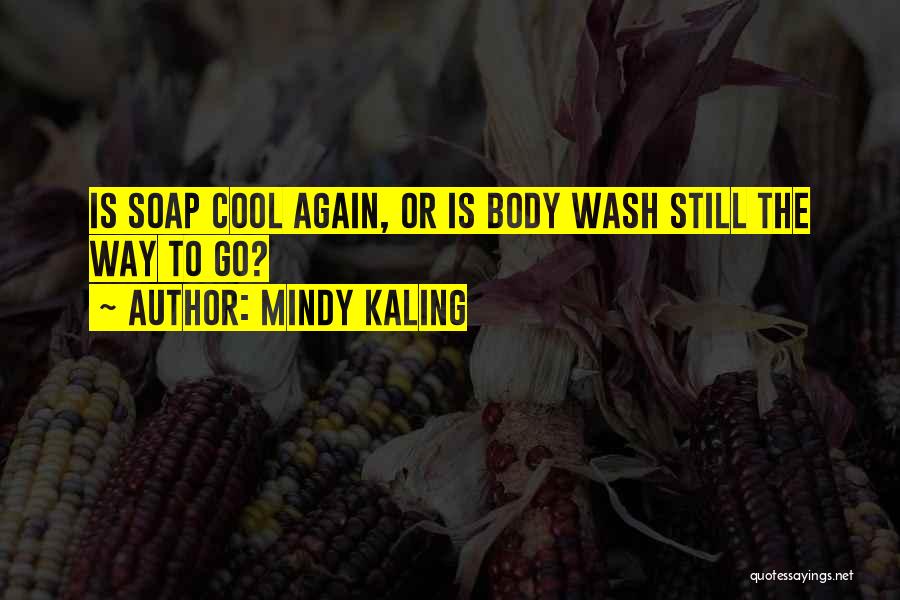 Mindy Kaling Quotes: Is Soap Cool Again, Or Is Body Wash Still The Way To Go?