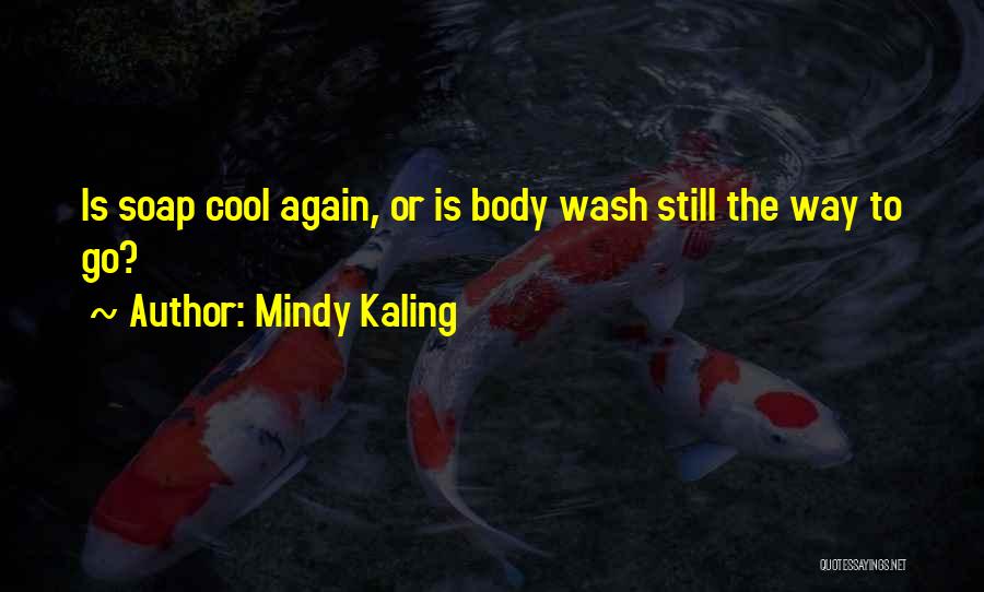 Mindy Kaling Quotes: Is Soap Cool Again, Or Is Body Wash Still The Way To Go?