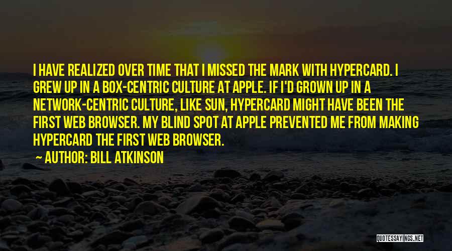 Bill Atkinson Quotes: I Have Realized Over Time That I Missed The Mark With Hypercard. I Grew Up In A Box-centric Culture At