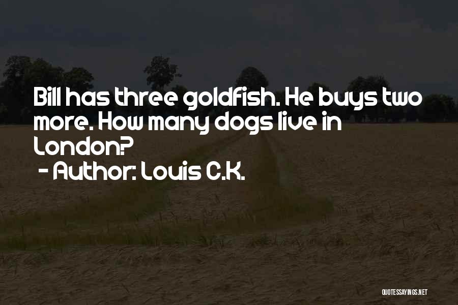 Louis C.K. Quotes: Bill Has Three Goldfish. He Buys Two More. How Many Dogs Live In London?