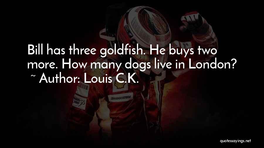 Louis C.K. Quotes: Bill Has Three Goldfish. He Buys Two More. How Many Dogs Live In London?